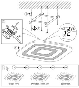 Eglo 97086 - LED Mennyezeti lámpa REDUCTA 1 1xLED/30W/230V dimmelhető
