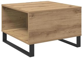 Dohányzóasztal fiókkal kézműves tölgy 55 x 55 x 36.5 cm Faanyag