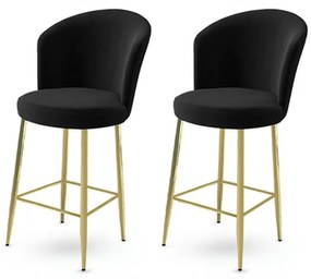 Fora Black and Gold bárszék szett, 2 db, 2 db