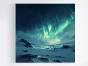 Canvas Vászonkép Kilátás Izland Északi Fény Égbolt Észak 40x40