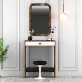 Lizbon Mirror - Walnut, White