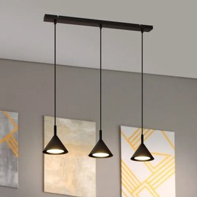 Csillár zsinóron ETNA 3xGX53/10W/230V fekete