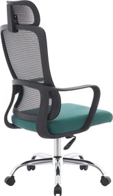 Irodai szék, fekete/zöld/króm, teherbírás 150 kg, RANDY