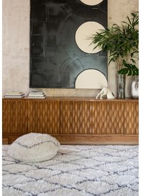 Fehér gyapjú puff Berber Soul – Lorena Canals