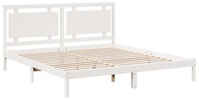 fehér tömör fa extra hosszú ágykeret matrac nélkül 200 x 220 cm