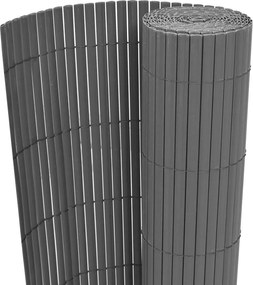 vidaXL szürke kétoldalas PVC kerti kerítés 90 x 300 cm
