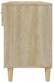 sonoma-tölgyszínű szerelt fa cipőszekrény 102x35x55 cm