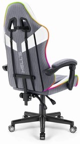 Gamer szék HC-1004 LED RGB - szürke-fehér