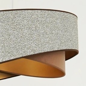 Brilagi - LED Csillár zsinóron LYRA 1xE27/15W/230V szürke/krémes/arany