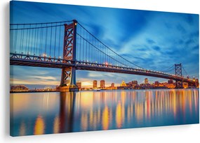 Kép - Benjamin Franklin híd, Philadelphia (90x60 cm)