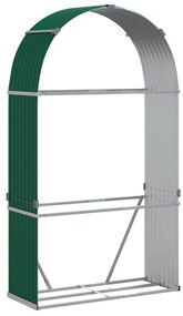 zöld horganyzott acél rönktartó 120 x 45 x 210 cm