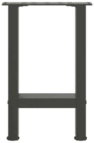 2 db antracitszürke acél dohányzóasztal láb 28 x (42-43) cm