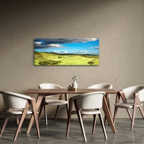 Kép - Zöld táj dombokkal (120x50 cm)