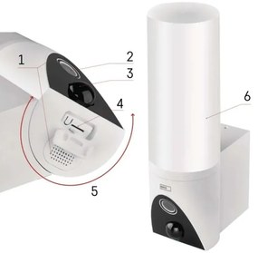 LED Intelligens kültéri kamera lámpával GoSmart LED/12W/230V IP65 Wi-Fi Tuya fehér