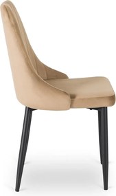 Étkezőszék bézs bársony kárpittal – BARI