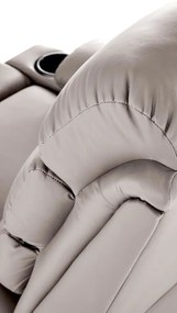 Perus dönthető bézs fotel pohártartóval