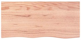 világosbarna kezelt tömör tölgyfa fali polc 100x50x(2-6) cm