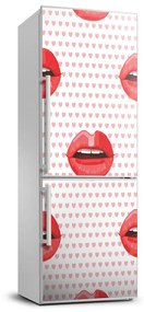 Dekor matrica hűtőre Vörös ajkak FridgeStick-70x190-f-90428290