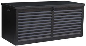 Műanyag kerti tároló doboz fekete 490L