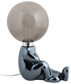 Szürke LED dimmelhető asztali lámpa üveg búrával (magasság 22,5 cm) Joey – Leitmotiv