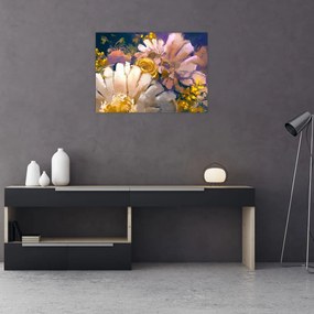 Virágok képe (üvegen) (70x50 cm)
