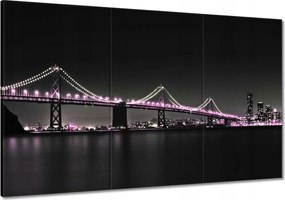 Vászonkép 120x80 Híd Lila fények