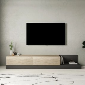 Major TV-állvány, travertin-antracit, 180 cm