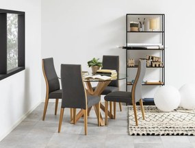 Heaven üveg étkezőasztal 120 cm