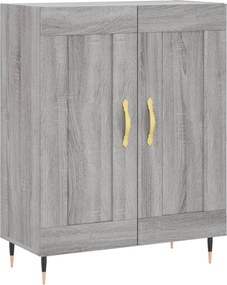 vidaXL szürke sonoma színű szerelt fa tálalószekrény 69,5 x 34 x 90 cm