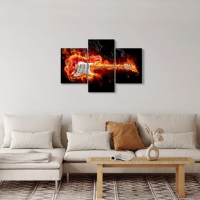 Kép - Gitár a lángokban (90x60 cm)