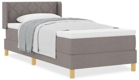 Boxspring ágy matraccal taupe színben, 90 x 200 cm Kárpit