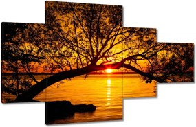 Vászonkép 130x80 Tengerpart Fa Tenger