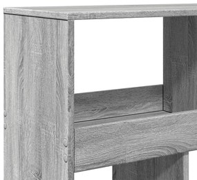 szürke sonoma színű szerelt fa térelválasztó 100x33x125,5 cm