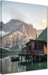 Vászonkép 30x40 Hegyi kikötő Csónakok