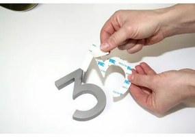 Alumínium 1-es házszám, 3D, köszörült felület RN.100LV.1.AL.3D