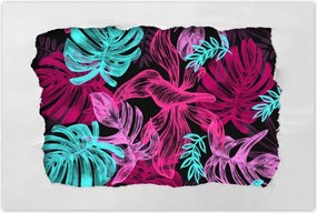 Poszter 60x40 Monstera színes levelek