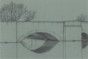 Fotótapéta Flizelina Nappali és Hálószoba Irodába Íves híd 104x70 Ragasztó