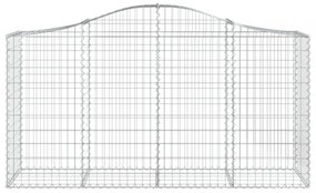 18 db íves horganyzott vas gabion kosár 200x50x100/120 cm