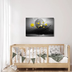 Kép- sárga absztrakt gömbök (90x60 cm)