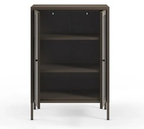 Szürke fém tálalószekrény 70x100x40 cm Layna – Marckeric