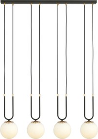 EMIBIG 1112-4 GLAM Többágú Függesztett Lámpa Fehér, Fekete E14 IP20