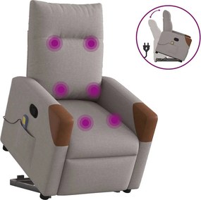 vidaXL tópszínű szövet dönthető masszázs- és állófotel