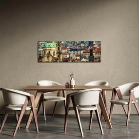 Kép - Prágai panoráma (órával) (90x30 cm)