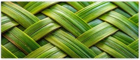 Fotótapéták 250x104 Zöld fonott zöld rattan fonott lemez