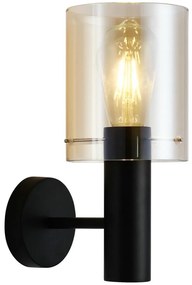 Italux ITALUX WL-5581-1A-BK+AMB - Fali lámpa SARDO 1xE27/40W/230V fekete/arany IT0623