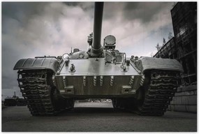 Poszterek 120x80 Régi tank a törmelék hátterében