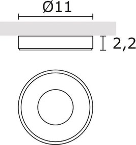Novolux VIENA 403C-L0105B-01 Süllyesztett mennyezeti lámpa 1x4,3W/LED 400LM IP65