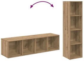 TV szekrény garnitúra 2 pcs kézműves tölgy 37 x 37 x 142.5 cm