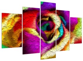 Szines kép absztrakt rózsa (150x105 cm)