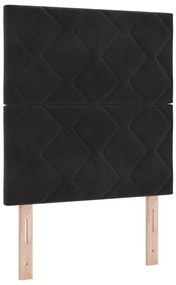 Boxspring ágy matraccal és LED-del Fekete 80x200 cm Bársonyos